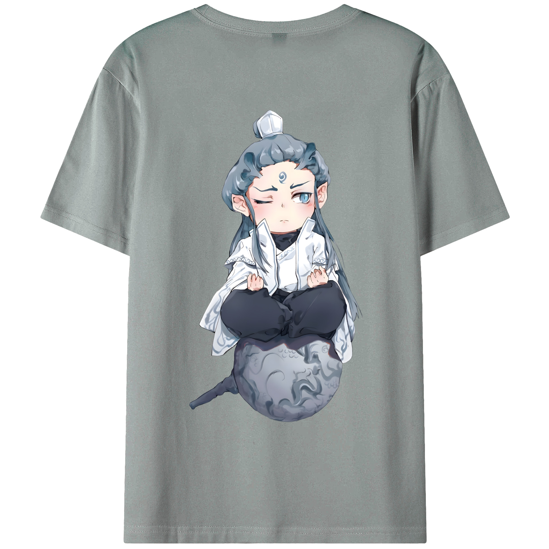 （画像用） Ne Zha 2 ナタ 魔童の大暴れ 綿100％ メンズ半袖Tシャツ（バックプリント） 通気性